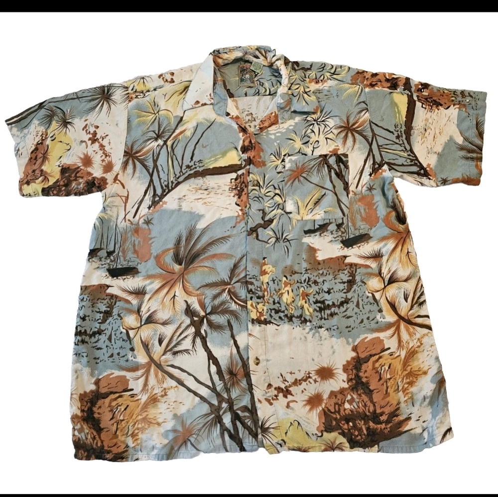 Everest Collection Tropical Beach Hawaiian Shirt